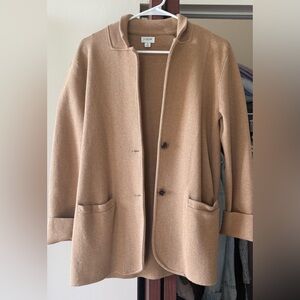 J. Crew Women's Camel knit blazer - size M
